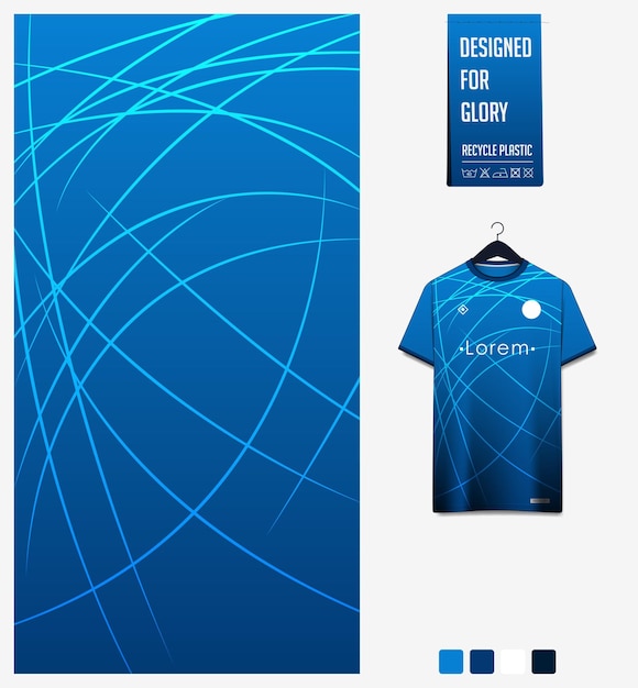 Vector textil de tela para camiseta deportiva maqueta de camiseta de fútbol para el uniforme del club de fútbol vista delantera