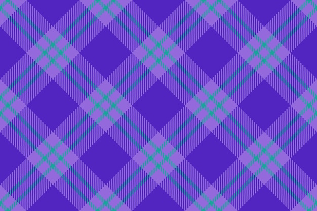 Textil de textura vectorial Comprobar tartán sin costuras Tela de patrón de cuadros de fondo
