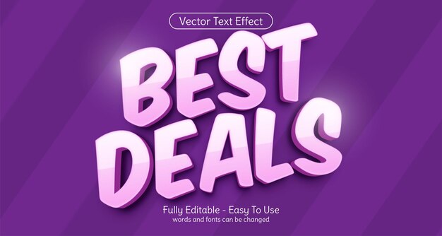 Texto 3d creativo Las mejores ofertas plantilla de efecto de texto editable