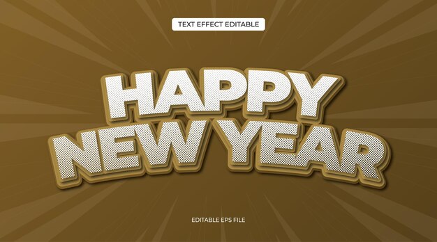 Texto en 3D Feliz año nuevo