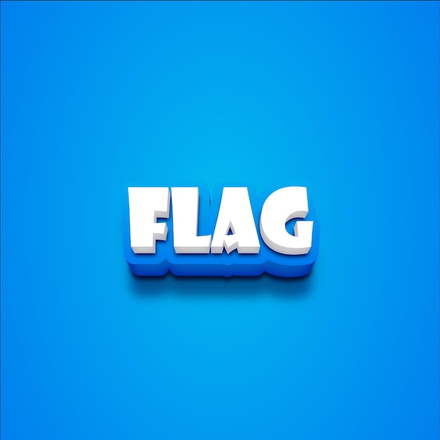 Texto de bandera vectorial 3D en un fondo negro azul