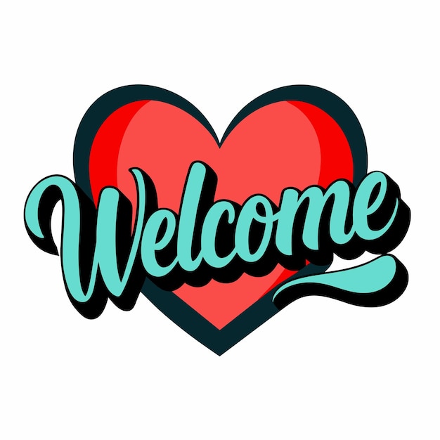 Texto de bienvenida ilustración de arte vectorial 6