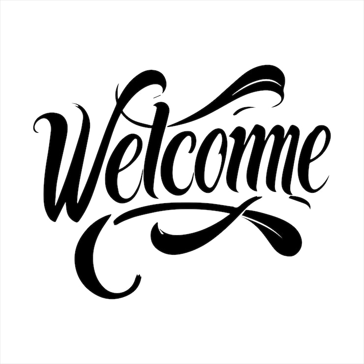 texto de bienvenida silueta vactor