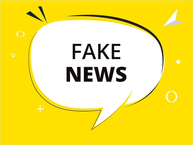 Texto de burbuja de discurso de noticias falsas Ilustración vectorial de pancartas y carteles