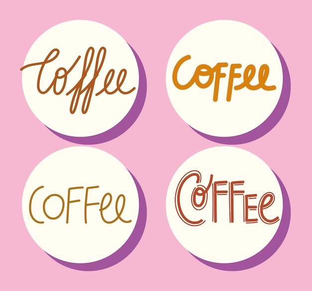 Texto de café hecho a mano
