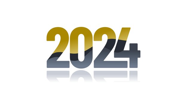 Texto creativo Diseño de año nuevo 2024