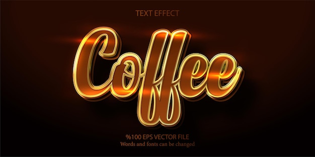 Un texto editable exótico con colores de esencia de café y caramelo Café