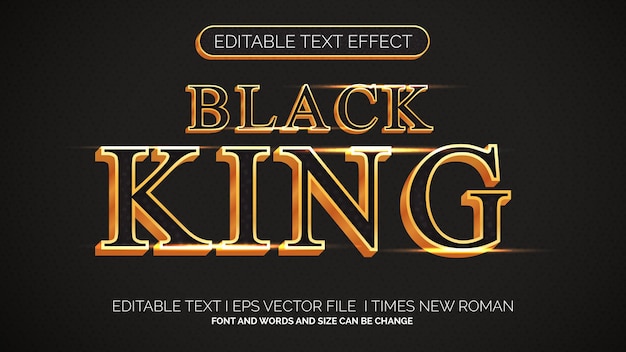 Texto editable gold black king