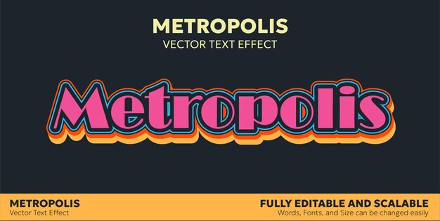 Texto editable de metrópoli gratis
