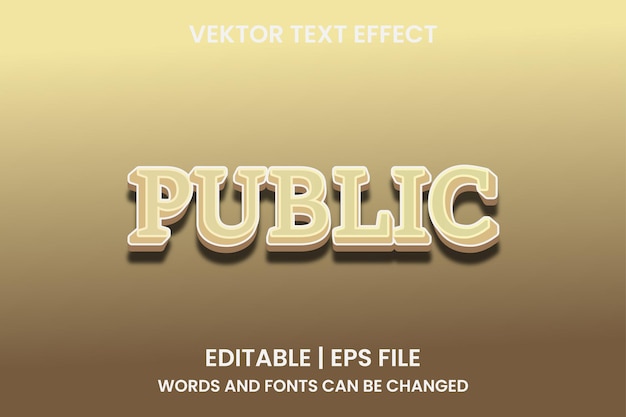 Texto de efecto público editable