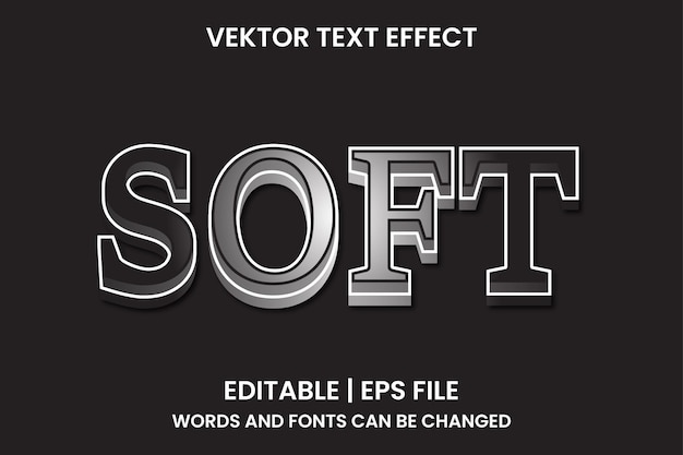 Texto de efecto suave editable