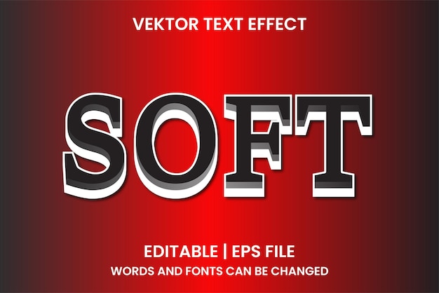 Texto de efecto suave editable