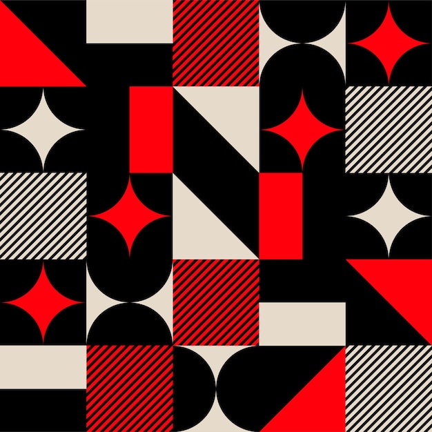 Texto con elementos rojos y blancos en plantillas de diseño de fondo oscuro Fondo de pantalla geométrico