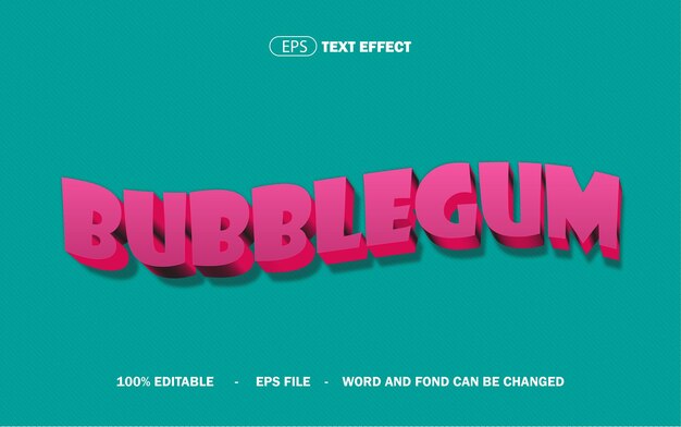 TEXTO de estilo goma de burbujas Efecto de archivo EPS EDITABLE