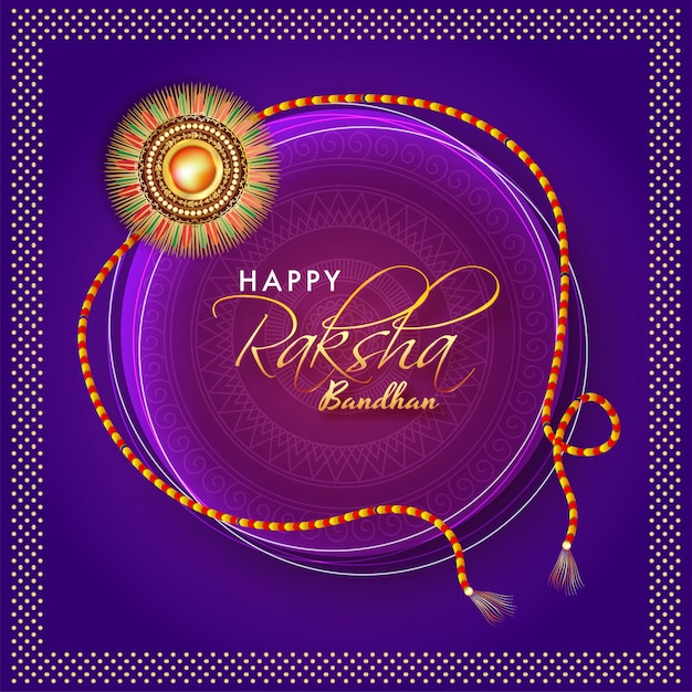 Texto con estilo happy raksha bandhan