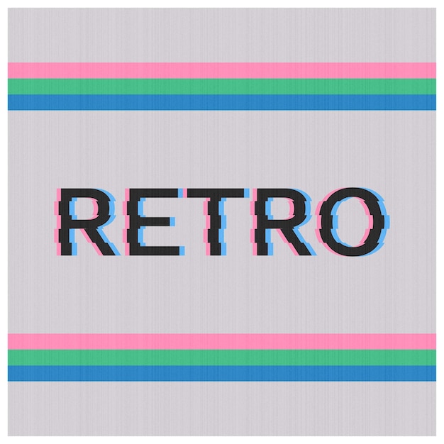 Texto de falla retro con colores retro