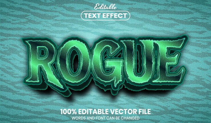 Vector texto falso, efecto de texto editable de estilo de fuente