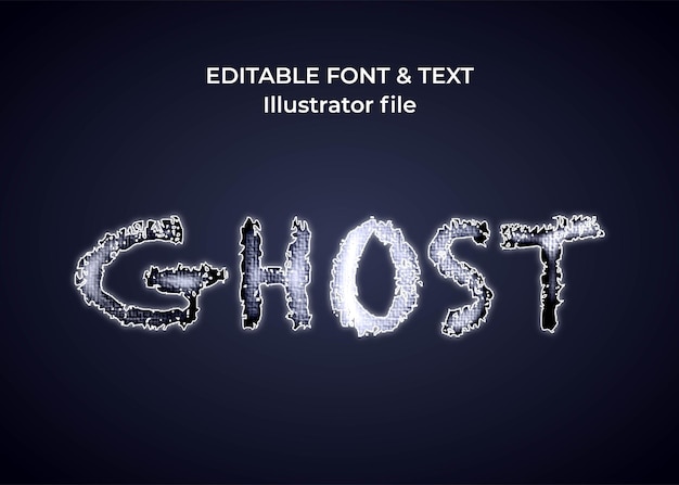 Vector texto fantasma editable