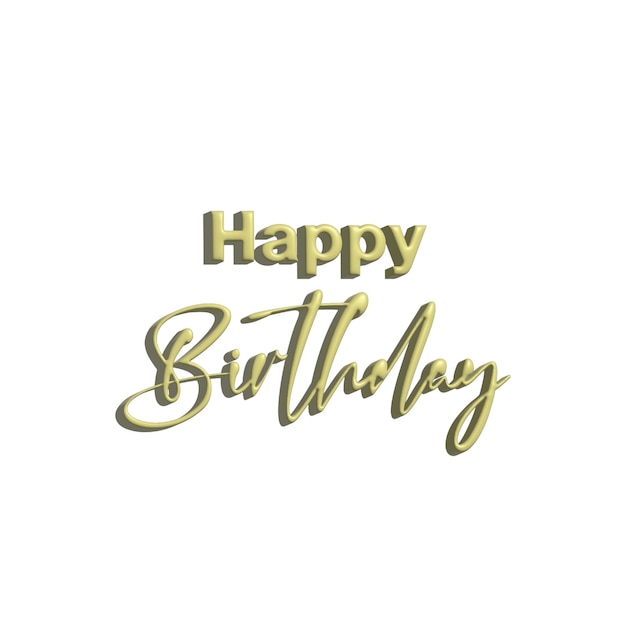 Texto de feliz cumpleaños efecto burbuja 3d