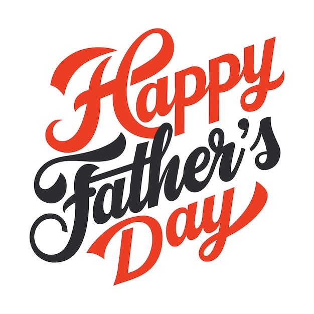 Texto de Feliz Día del Padre para la ilustración vectorial de letras