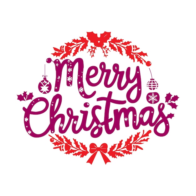 texto de feliz navidad aislado en fondo blanco
