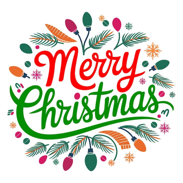 Texto de Feliz Navidad con letras