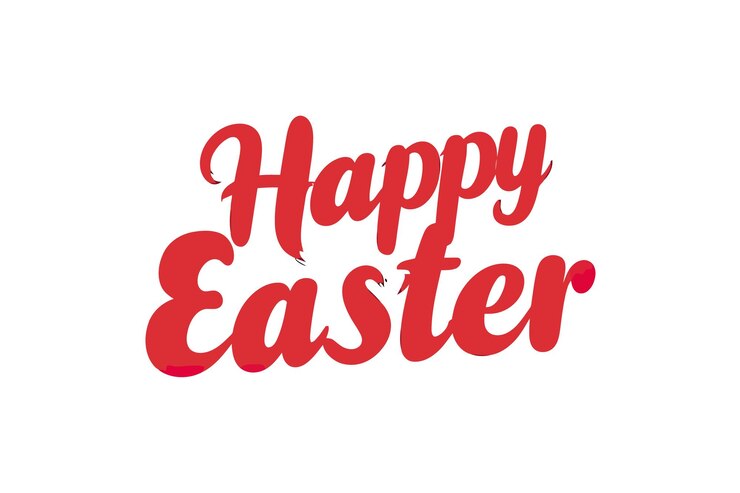 Vector texto feliz de pascua diseño de ilustraciones vectoriales