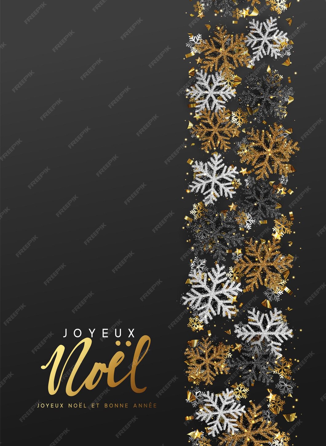 Texto en francés joyeux noel. feliz navidad y próspero año nuevo. fondo