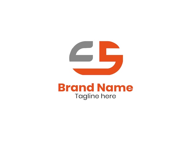 Texto inicial Vector de diseño del logotipo ES Ilustración del logotipo de la letra ES