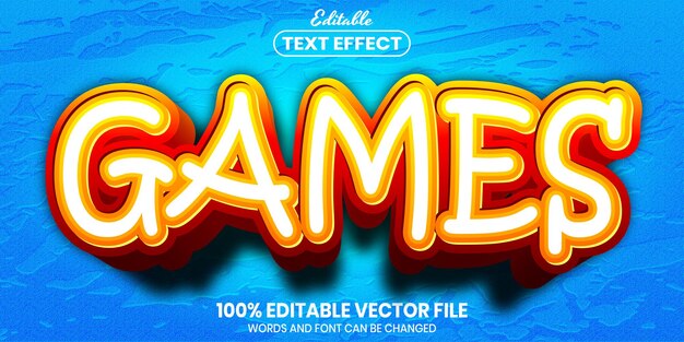 Texto de juegos, efecto de texto editable de estilo de fuente