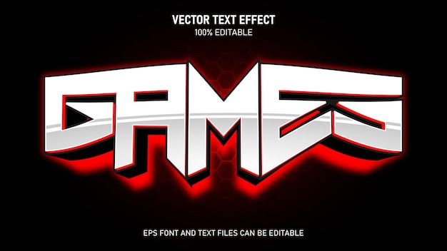Texto de juegos de estilo 3D esports efecto de texto editable