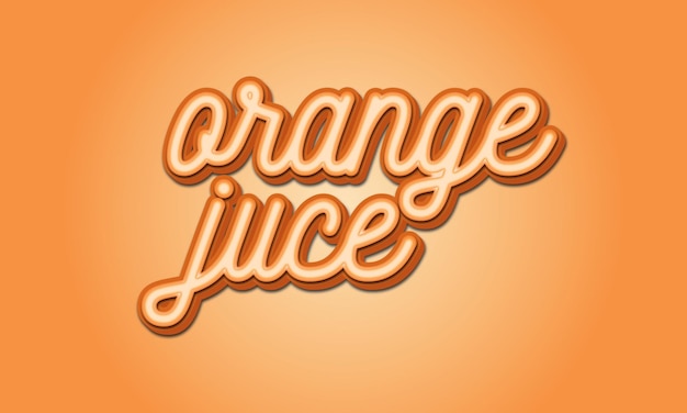 Texto de jugo de naranja sobre un fondo naranja