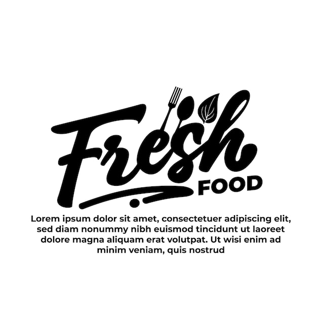 Texto de las letras de los alimentos frescos