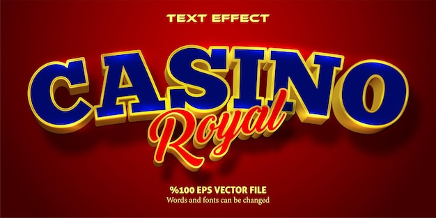 Texto lívido estilo serio efecto de texto editable Casino Royal