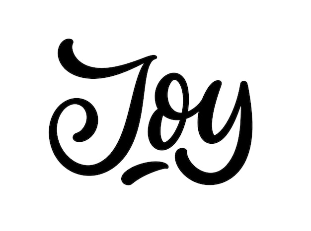 El texto del logotipo de Joy, caligrafía dibujada a mano, diseño de texto moderno escrito a mano con pincel