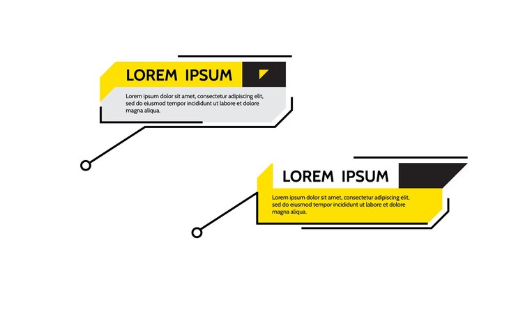 Texto de marco de título de rótulos digitales HUD Conjunto de plantillas banners modernos Elemento de título de diseño vectorial