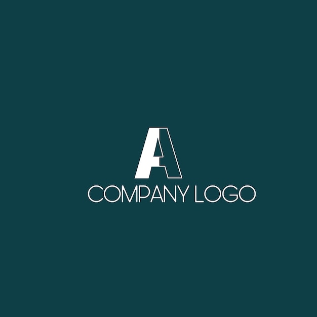 El texto moderno del logotipo de la empresa letra a