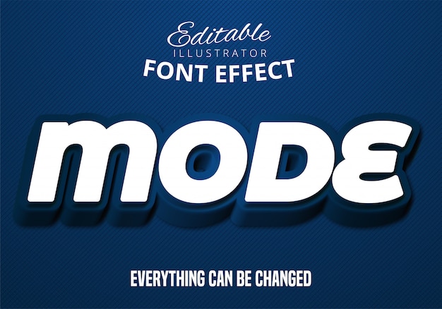 Texto de modo, efecto de fuente editable