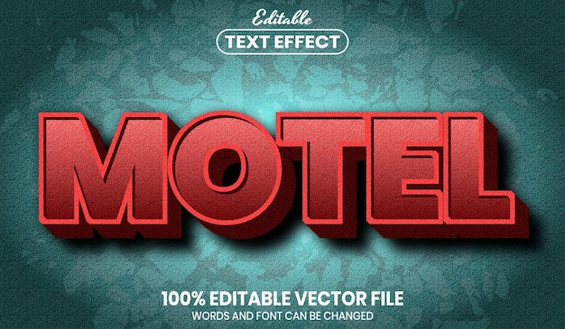 Texto de motel, efecto de texto editable de estilo de fuente