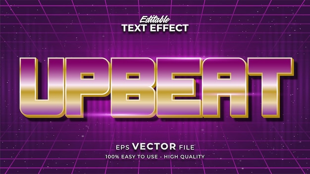 Texto musical en degradado colorido con efecto brillante y estilo futurista