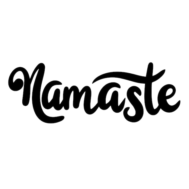 Vector texto de namaste aislado en un fondo transparente arte vectorial dibujado a mano