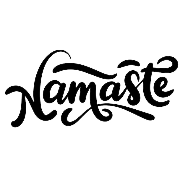 Texto de Namaste aislado en un fondo transparente Arte vectorial dibujado a mano