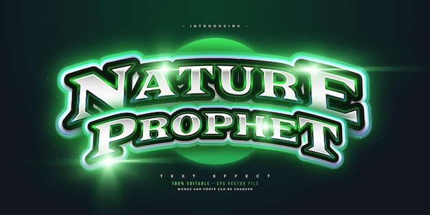 Texto de Nature Prophet con estilo Esport Efecto de estilo de texto editable