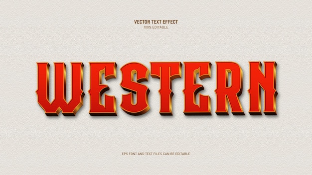 Texto occidental victoriano de estilo retro vintage