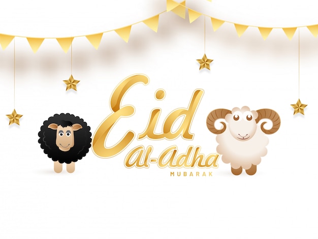 Texto de oro concepto de eid-al-adha.