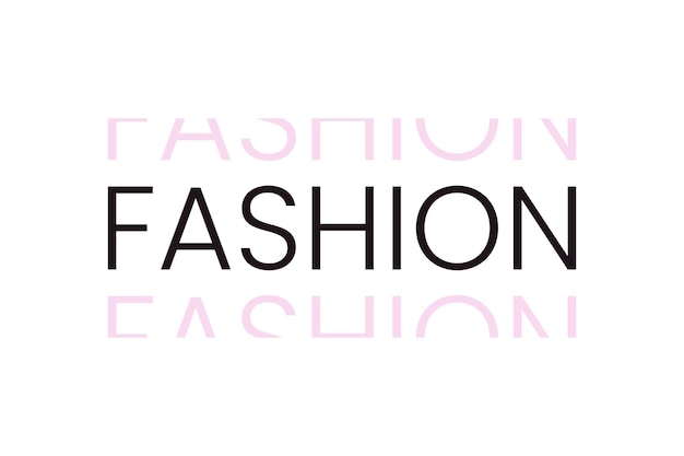 Texto de palabra de moda en estilo minimalista moderno