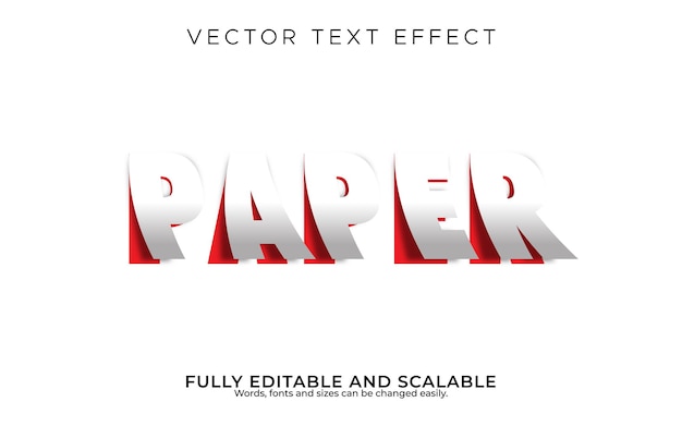 Vector texto en papel editable