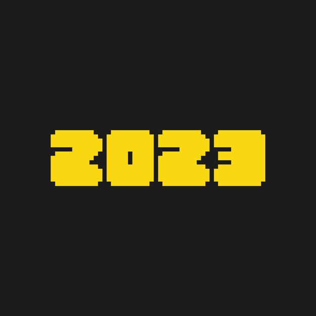 Vector el texto de pixel art 2023