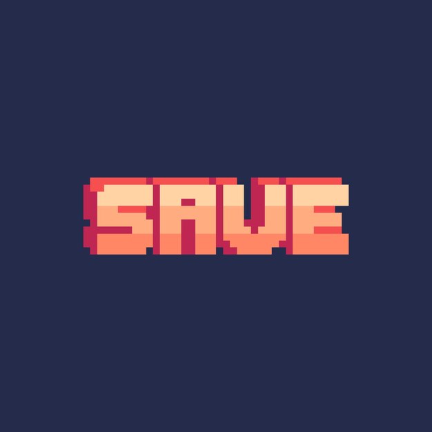 texto de pixel art para el activo del juego