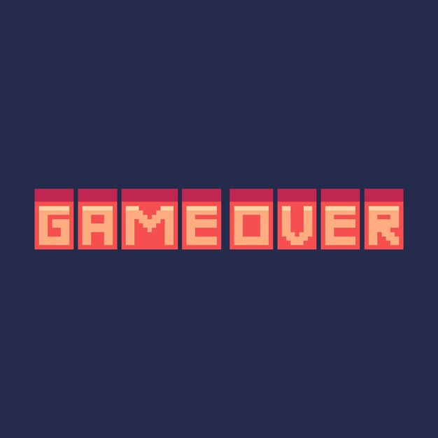 texto de pixel art para el activo del juego